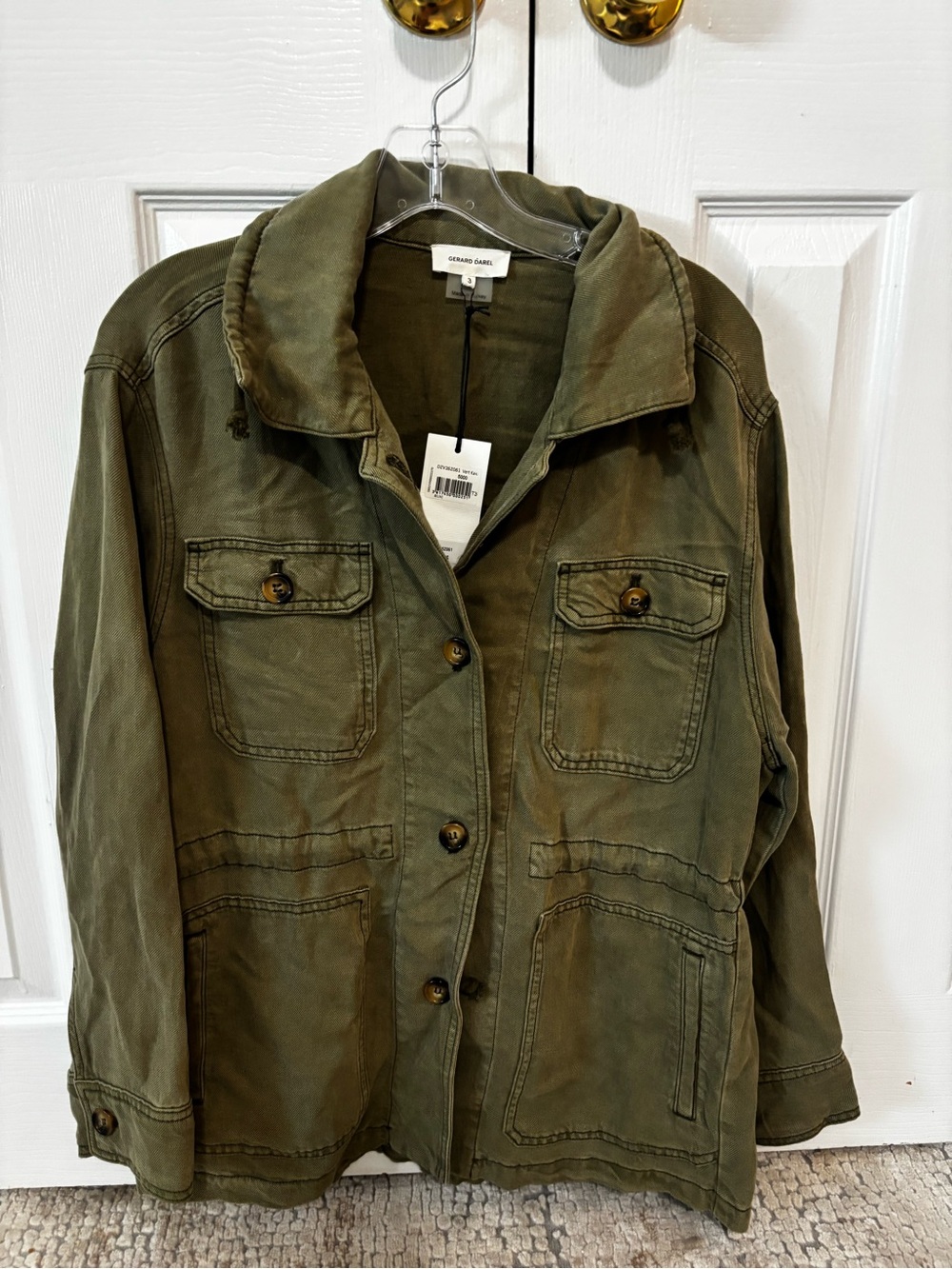 NWT Gerard Darel Green Utility Jacket - Women L